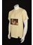 Erkek Bisiklet Yaka Bej Pamuklu Tişört One Piece Anime Nakışlı Işlemli T-Shirt 3