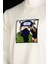 Beyaz Unisex Relaxed Fit Bisiklet Yaka Tişört Anime Full Nakışlı Naruto Kakashi Pamuklu Tshirt 2