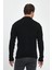 Erkek Siyah Regular Fit Yarım Balıkçı Yaka Fitilli Triko Kazak RF0447 5