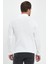 Erkek Beyaz Regular Fit Yarım Balıkçı Yaka Fitilli Triko Kazak RF0447 5