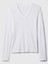 Kadın Beyaz V Yaka T-Shirt 2