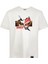 Beyaz Regular Fit Unisex Pamuklu T-Shirt Rahat Kalıp Full Nakışlı Anime Kısa Kollu Tişört 1