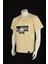 Bej Unisex Pamuklu Oversize T Shirt Anime Nakışlı Işlemli Kısa Kollu Bisiklet Yaka T-Shirt 3