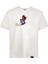 Unisex Beyaz Bisiklet Yaka Loose Fit Akaza Anime Nakış Baskılı Pamuklu Tshirt 1