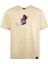 Unisex Bej Bisiklet Yaka Loose Fit Akaza Anime Nakış Baskılı Pamuklu Tshirt 1