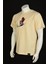Unisex Bej Bisiklet Yaka Loose Fit Akaza Anime Nakış Baskılı Pamuklu Tshirt 3
