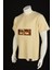 Bej Kısa Kollu T Shirt Pamuklu Yüksek Kalite Aizen Sosuker Nakışlı Anime Tişört 3
