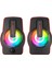 Rms-G7 Falsetto 2.0 6 Watt Rgb Ledli Kırmızı Multimedia Gaming USB Speaker 4