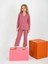 Kız Çocuk Uzun Kollu Düğmeli Pijama Takımı Mini Puanlı Mürdüm 3