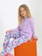 Kız Çocuk Uzun Kollu %100 Pamuklu Düğme Detaylı Pijama Takımı Love Me 5