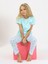 Kız Çocuk Kısa Kollu %100 Pamuklu Düğme Detaylı Little Dreamer Pijama Takımı Yeşil 4
