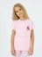 Kız Çocuk Kısa Kollu Pamuklu Strawberry Pijama Takımı Pembe 2