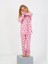 Kız Çocuk Uzun Kollu %100 Pamuklu Düğmeli Pijama Takımı Soft 3