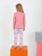 Kız Çocuk Uzun Kollu Pamuklu Düğme Detaylı Pijama Takımı Love Me 2