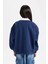 Kız Çocuk Oversize Geniş Kalıp Polo Yaka Baskılı İçi Yumuşak Tüylü Sweatshirt D3497A824WN 5