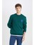 New Regular Fit Bisiklet Yaka Baskılı Kalın Sweatshirt D3670AX24AU 3