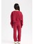 Kız Çocuk 2'li Takım Baskılı Sweatshirt Üst Beli Lastikli Jogger Eşofman Altı D4867A824WN 5