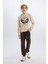 Erkek Çocuk 2'li Takım Kapüşonlu Baskılı Sweatshirt Beli Lastikli Eşofman Altı E1931A824CW 1