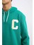 Fit NBA Boston Celtics Standart Fit Kapüşonlu Sırt Baskılı Kalın Sweatshirt Y7320AZ24AU 5