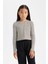 Kız Çocuk Cropped Fit Polo Yaka Çizgili Fitilli Kaşkorse Uzun Kollu Tişört D3368A824AU 3