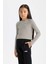 Kız Çocuk Cropped Fit Polo Yaka Çizgili Fitilli Kaşkorse Uzun Kollu Tişört D3368A824AU 4
