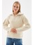 Yakası Fermuarlı Sweat Bej 10