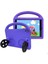Apple iPad 10.2 (8.nesil) Uyumlu Tablet Kılıfı Wheel Car Tekerlek Standlı Kılıf, Mor 1