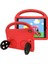 Apple iPad 10.2 (8.nesil) Uyumlu Tablet Kılıfı Wheel Car Tekerlek Standlı Kılıf, Kırmızı 1