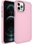 Apple iPhone 12 Pro Uyumlu Kılıf Metal Çerçeve ve Buton Tasarımlı Sert Botox Kapak, Pembe Açık 1