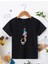 Çocuk Baskılı T-Shirt - Siyah 2