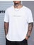 Baskılı Oversize T-Shirt - Beyaz 1