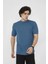 Bisiklet Yaka Slim fit T-Shirt- Turkuaz 3