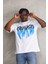 Oversize Kolye Dahil T-Shirt - Beyaz 3