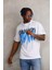 Oversize Kolye Dahil T-Shirt - Beyaz 4