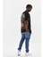 Baskılı Oversize T-Shirt - Siyah 5