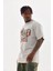 Baskılı Oversize T-Shirt - Gri 4