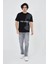 Erkek Baskılı T-Shirt - Siyah 2