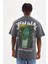 Baskılı Oversize T-Shirt - Füme 2