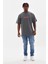 Baskılı Oversize T-Shirt - Füme 3