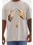 Baskılı Oversize T-Shirt - Gri 1