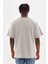 Baskılı Oversize T-Shirt - Gri 2