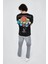 Erkek Penye Baskılı T-Shirt - Siyah 2