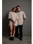 Erkek 24/1 Düz Oversize T-shirt - Gri 2
