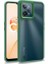 Realme C31 Uyumlu Kılıf Sert Silikon Renkli Şerit Tasarımlı Parlak Flora Kapak, Yeşil 1