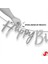 Happy Birthday Parlak Karton Kaligrafi Banner, 2 mt - Gümüş 3