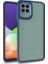 Samsung Galaxy A22 4g Uyumlu Kılıf Sert Silikon Renkli Şerit Tasarımlı Parlak Flora Kapak, Mavi 1
