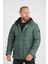 Erkek Kapüşonlu Içi Polarlı %100 Polyester Şişme Mont 5