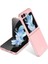 Samsung Galaxy Z Flip 5 Uyumlu Kılıf Sert Kıpta Kapak, Pembe 1
