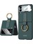 Samsung Galaxy Z Flip 3 Uyumlu Kılıf Flip Ring Kıpta Kapak, Koyu Yeşil 1