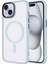 iPhone 15 Uyumlu Kılıf Mat Arka Yüzey Wireless Şarj Özellikli Flet Magsafe Kapak Mavi Açık 1